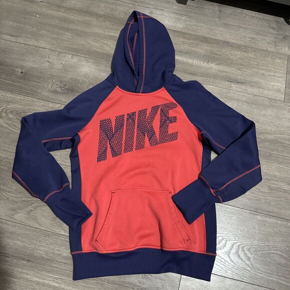 Nike Sweater Womens Small Pink Purple Therma Fit Outdoors Hoodie Sweatshirt - Picture 1 of 4